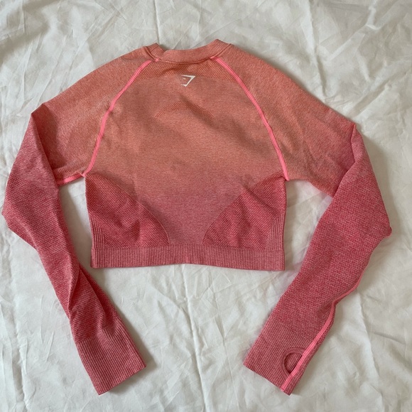 GYMSHARK CORAL PINK OMBRÉ SET - Picture 3 of 4